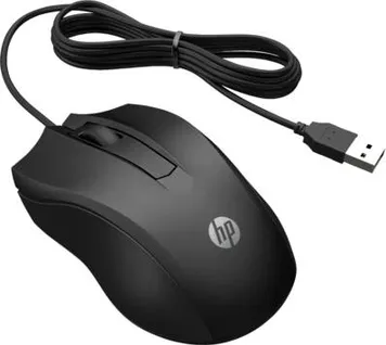 Мышь HP 100 Wired 6VY96AA, черный