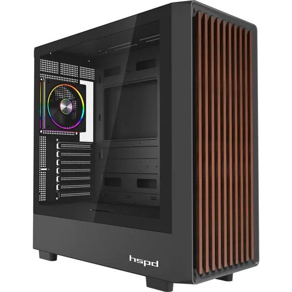 Корпус HSPD F760-TGBK-ARGB, без БП, E-ATX