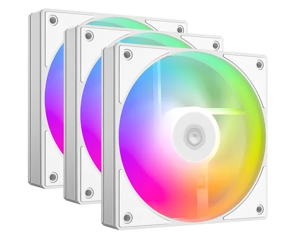 Вентилятор 12x12см ID-Cooling AS-120-ARGB-W TRIO (3 in 1) White, 3 шт