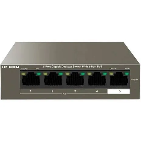 Коммутатор IP-Com G1105P-4-63W, 5xLAN 1Gbps, PoE