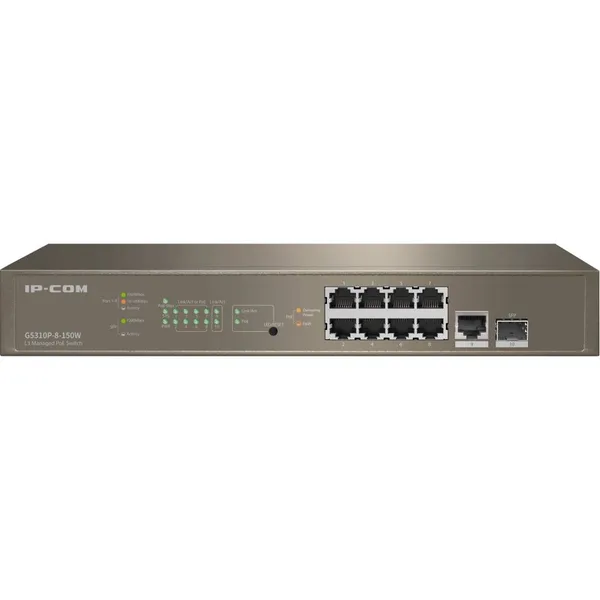 Коммутатор IP-COM G5310P-8-150W, 9xLAN 1Gbps, 1xSFP, PoE