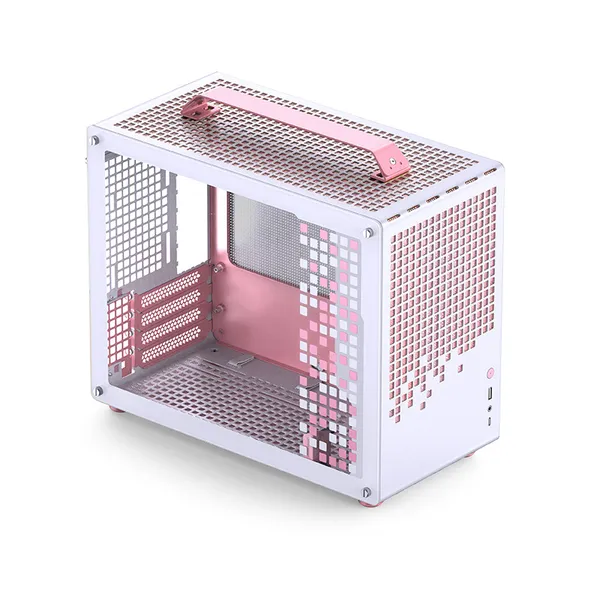 Корпус Jonsbo Jonsplus Z20 Pink/White, без БП, mATX