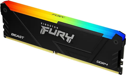 Оперативная память 16Gb Kingston FURY Beast Black RGB KF432C16BB12A/16, DDR IV, PC-25600, 3200MHz