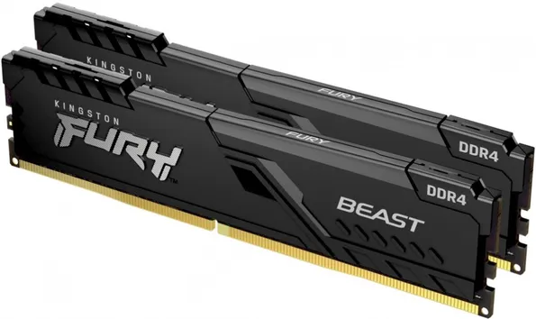 Оперативная память 8Gb Kingston FURY Beast Black KF432C16BBK2/8, DDR IV, PC-25600, 3200MHz, kit 2x4Gb