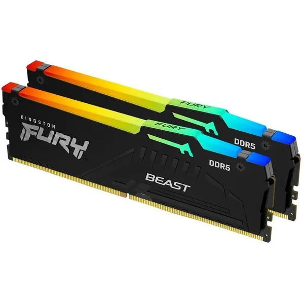 Оперативная память 128Gb Kingston FURY Beast RGB KF556C36BBEAK2-128, DDR V, PC-44800, 5600MHz, kit 2x64Gb