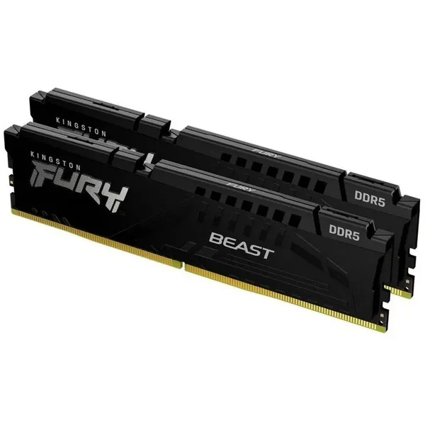 Оперативная память 64Gb Kingston FURY Beast Black KF556C40BB2K2-64, DDR V, PC-44800, 5600MHz, kit 2x32Gb