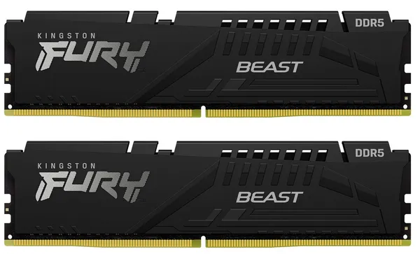 Оперативная память 64Gb Kingston FURY Beast Black KF564C32BBEK2-64, DDR V, PC-51200, 6400MHz, kit 2x32Gb
