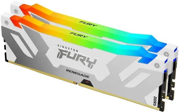 Оперативная память 32Gb Kingston FURY Renegade White RGB KF564C32RWAK2-32, DDR V, PC-51200, 6400MHz, kit 2x16Gb