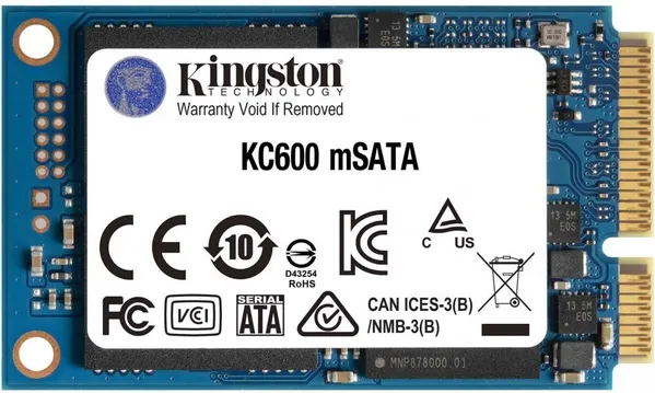 1Tb SSD Kingston KC600 SKC600MS/1024G, (550/520), mSATA