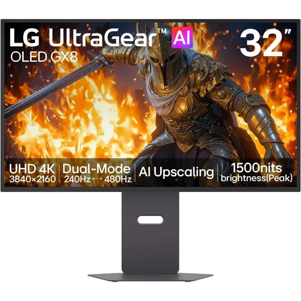 Монитор 31.5" LG 32GX870B-B UltraGear evo (32GX870B-B.ARUZ), 3840x2160, OLED, 240Hz, Speakers (2xHDMI, DP, USB Type-C)