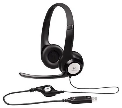 Гарнитура Logitech H390, USB, черный, 981-000803/485