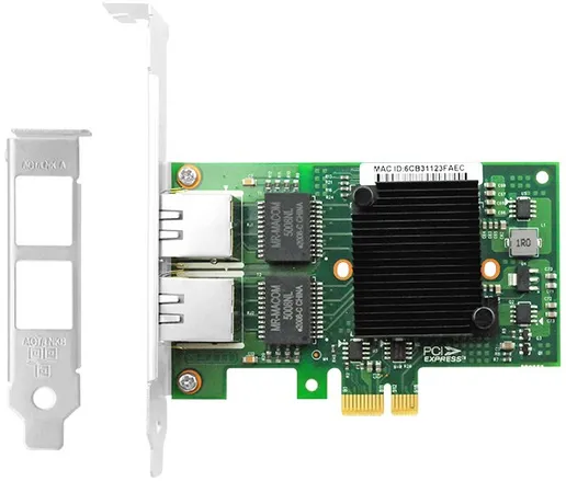 Сетевая карта Lr-Link LREC9222HT, 2xLAN 1Gbps, PCI-Ex1