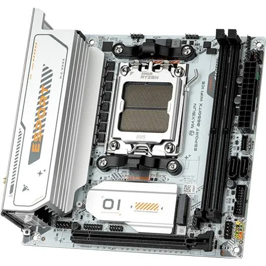 Материнская плата Maxsun MS-eSport B650ITX WIFI ICE, AM5, (DP, HDMI), 2xDDR V, mini-ITX