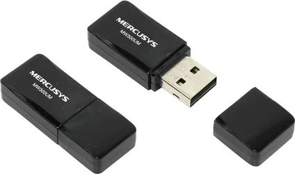 Сетевая карта Wi-Fi, Mercusys MW300UM, 2.4GHz, 300Mbps, USB