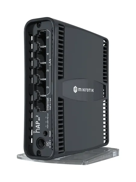 Роутер Wi-Fi MikroTik hAP ax2 (C52IG-5HAXD2HAXD-TC), 2.4/5GHz, 4xLAN 1GBps