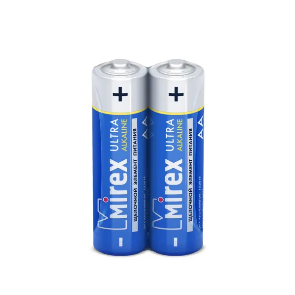 Батарейка AA LR6, Mirex Алкалайн 2 шт. в пленке