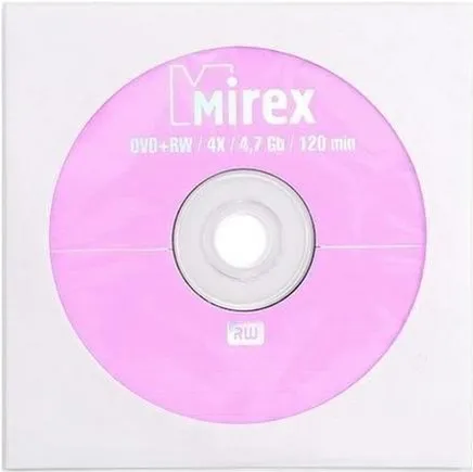 DVD+RW 4.7Gb 4x Mirex UL130022A4C 1шт бумажный конверт с окном