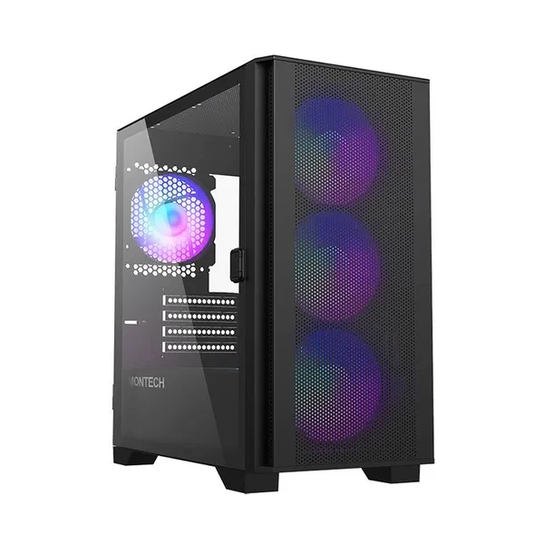 Корпус Montech AIR 100 ARGB Black MNT-A100AR-B, без БП, mATX