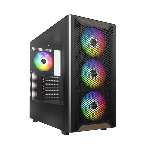 Корпус Montech XR Wood Black, без БП, ATX