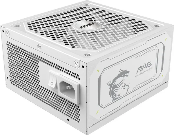 Блок питания 1000Вт, MSI MAG A1000GL PCIE5 White, 80 Plus Gold, APFC, ATX (306-7ZP9B51-CE0)