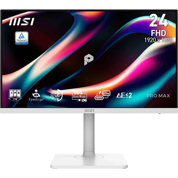 Монитор 23.8" MSI PRO MAX 241PHW E14 (9S6-3PF44H-010), 1920x1080, IPS, 144Hz, Speakers (HDMI, DP, USB Type-C)