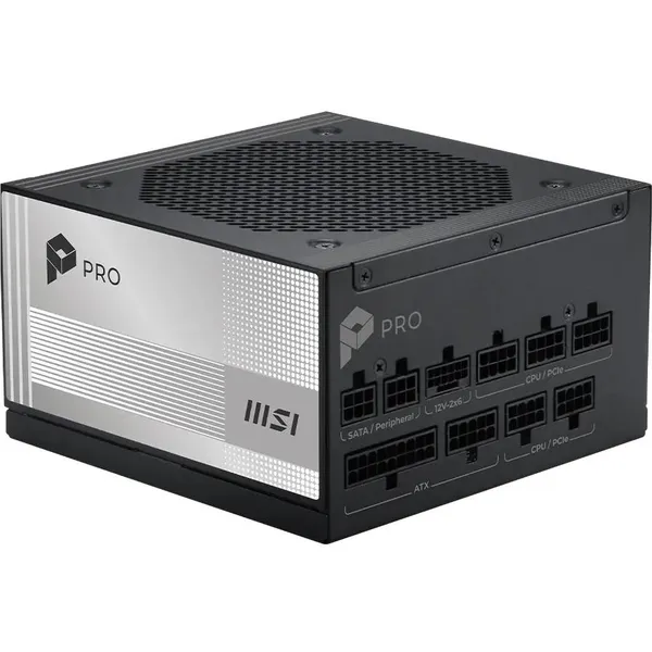 Блок питания 1000Вт, MSI PRO A1000PL PCIE5, 80 Plus Platinum, APFC, ATX (306-7ZPLX)