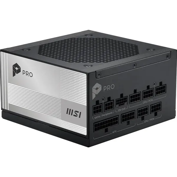 Блок питания 850Вт, MSI PRO A850PL PCIE5, 80 Plus Platinum, APFC, ATX (306-7ZPLY)