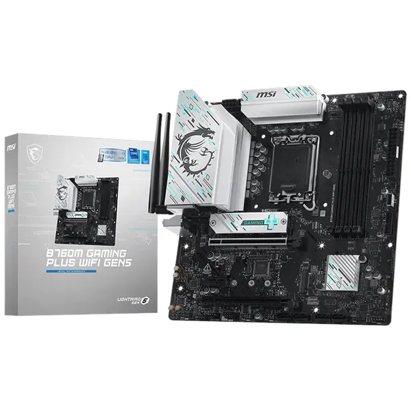 Материнская плата MSI B760M GAMING PLUS WIFI GEN5, LGA1700, (2xHDMI, 2xDP), 4xDDR V, mATX