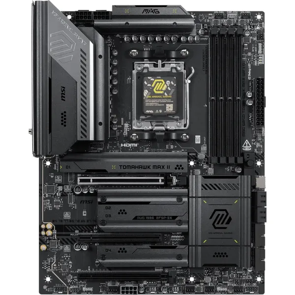 Материнская плата MSI MAG B850 TOMAHAWK MAX WIFI II, AM5, (HDMI), 4xDDR V, ATX