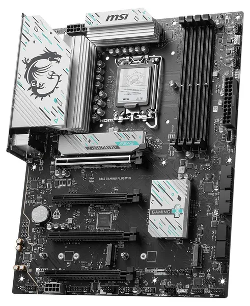 Материнская плата MSI B860 GAMING PLUS WIFI, LGA1851, (HDMI, DP), 4xDDR V, ATX