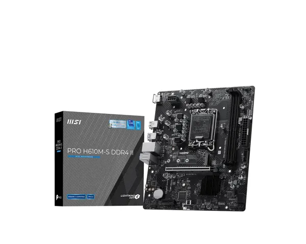 Материнская плата MSI PRO H610M-S DDR4 II, LGA1700, (HDMI), 2xDDR IV, mATX