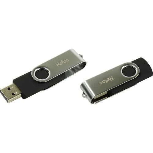 8Gb Netac U505 NT03U505N-008G-20BK, USB2.0, черный-серебристый
