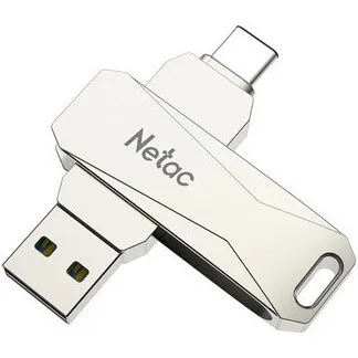 256Gb Netac U782C (NT03U782C-256G-32PN), USB3.2 + USB Type-C, Silver