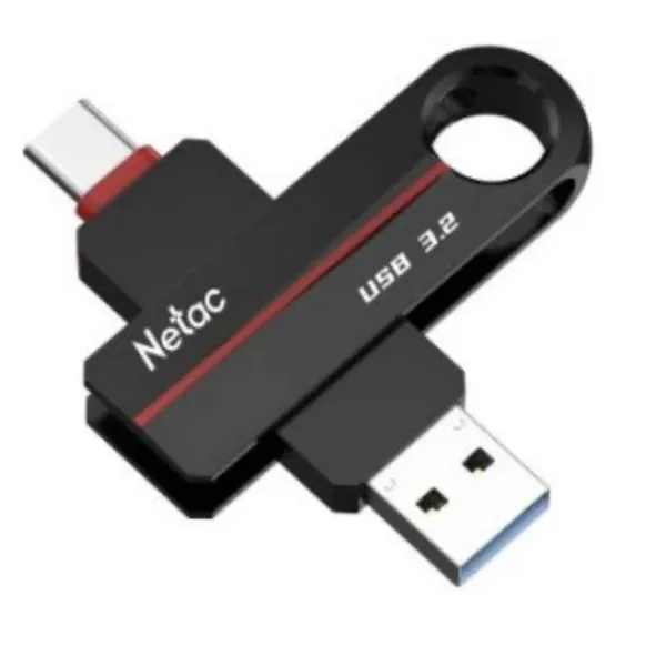 256Gb Netac US18 NT03US18C-256G-32BK, USB3.2, USB Type-C, Black