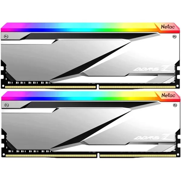 Оперативная память 32Gb Netac Z RGB Silver NTZED5P68DP-32S, DDR V, PC-54400, 6800MHz, kit 2x16Gb