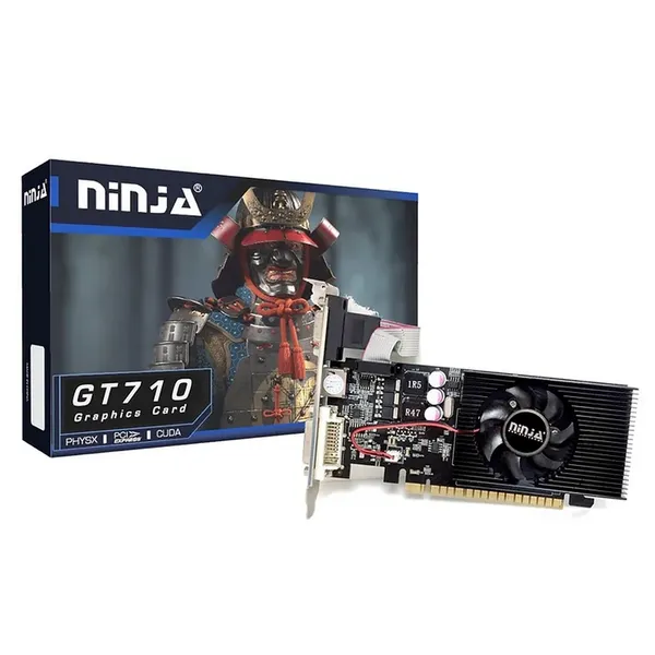 Видеокарта GeForce GT 710, 2Gb DDR3 64bit, Ninja (Sinotex) NF71NP023F, RTL