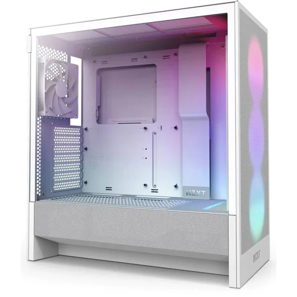 Корпус NZXT H5 Flow RGB White (CC-H52FW-R1), без БП, E-ATX
