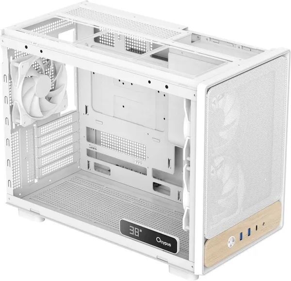 Корпус Ocypus Delta C40 WH Digital (Delta-C40-WHG300XX-GL), без БП, mATX