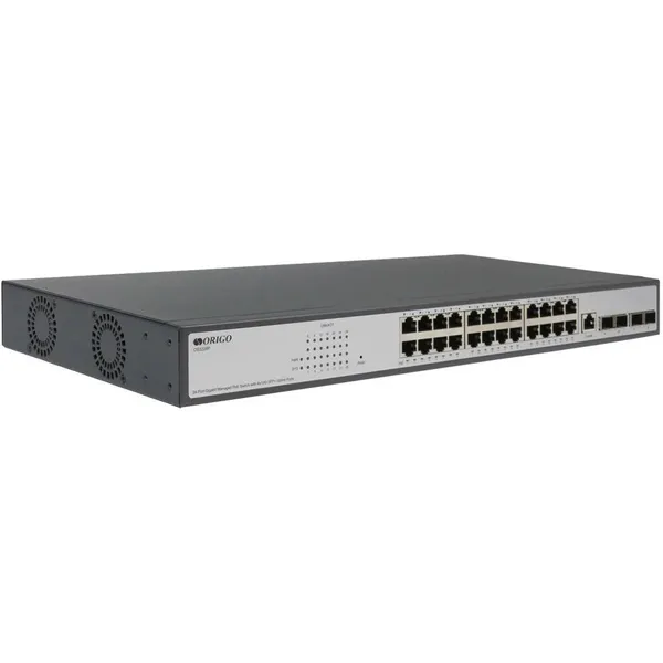 Коммутатор ORIGO OS3228P/370W/A1A, 24xLAN 1Gbps, 4xSFP+, PoE