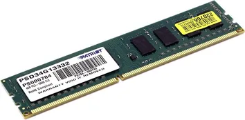 Оперативная память 4Gb Patriot Signature PSD34G13332, DDR III, PC-10600, 1333MHz, 1.5V