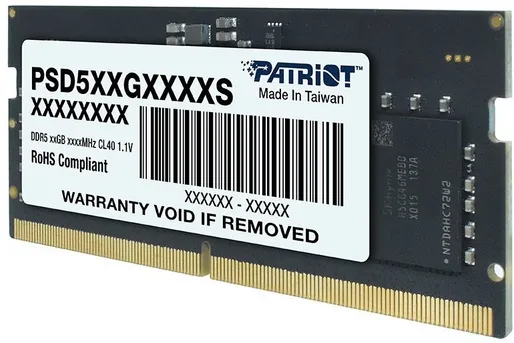 Оперативная память для ноутбука 16Gb Patriot Signature PSD516G560081S, SODIMM DDR V, PC-44800, 5600MHz