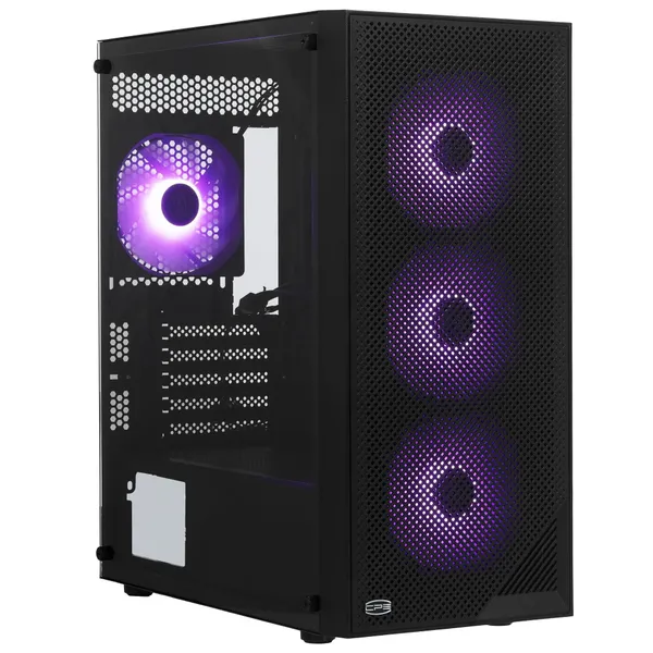 Корпус PcCooler C3B310 ARGB BK (C3B310-BKP4-GL), без БП, mATX