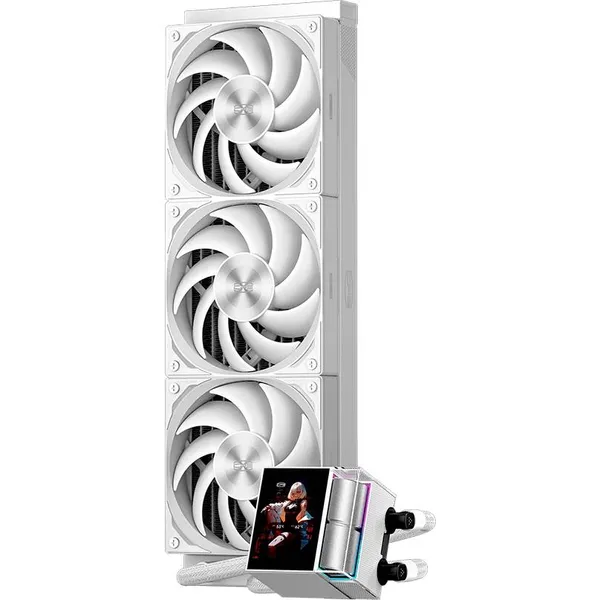 Жидкостное охлаждение PCCooler DS360 Display WH (LGA1700 Ready)