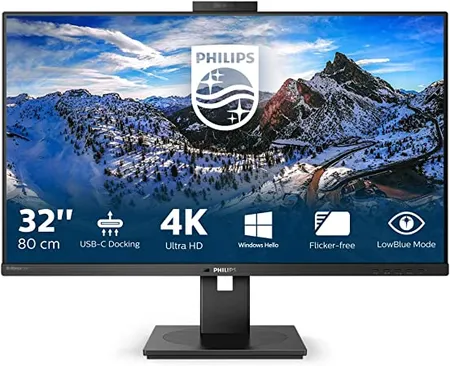 Монитор 31.5" Philips 329P1H/00, 3840x2160, IPS, 60Hz, Speakers, Webcam (2xHDMI, DP, USB Type-C)