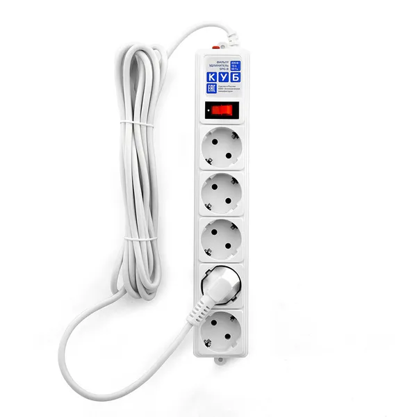 Сетевой фильтр 5м 5 розеток Power Cube SPG-B-15-WHITE белый коробка