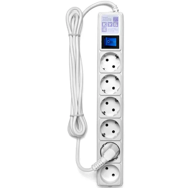 Сетевой фильтр 0.5м 6 розеток Power Cube SPG6-16-0.5M, белый