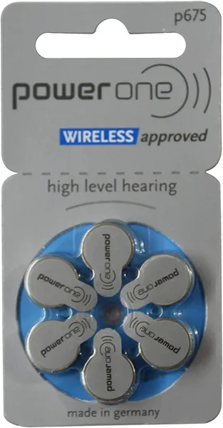 Батарейка PR44, Power One Zinc-Air p675 BL6 блистер 6шт