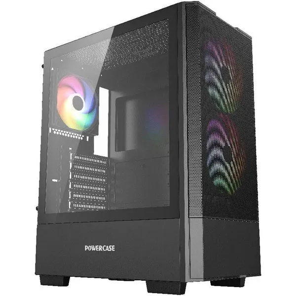 Корпус Powercase Mistral AY3B ARGB Black CMAYB-A3, без БП, ATX