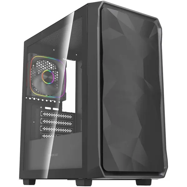 Корпус Powercase Mistral SM06 ARGB Black CMMSM06B-A3, без БП, mATX