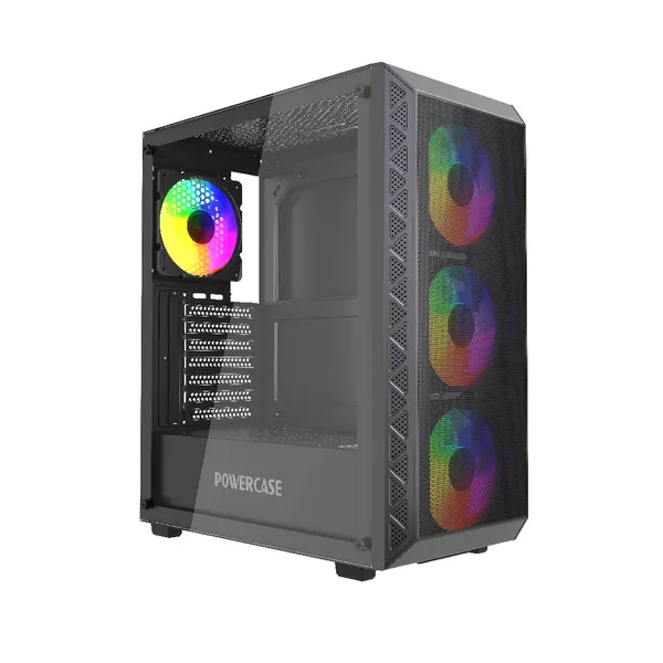 Корпус Powercase Mistral S4B Black CMSB-L4, без БП, ATX